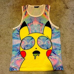 Psychedelic Pikachu, rave tank top
